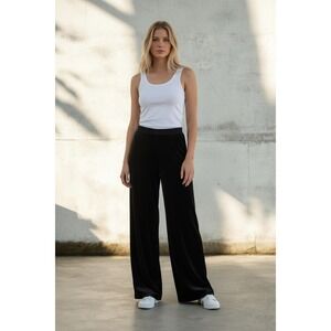 Wide Leg Palazzo Pants Flowy Elastic Waist Womens XS Boho Chic Work NWOT